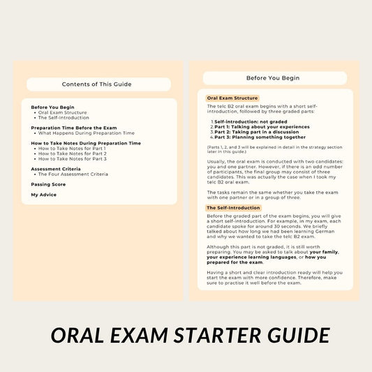 telc B2 German Exam: Oral Exam Starter Guide