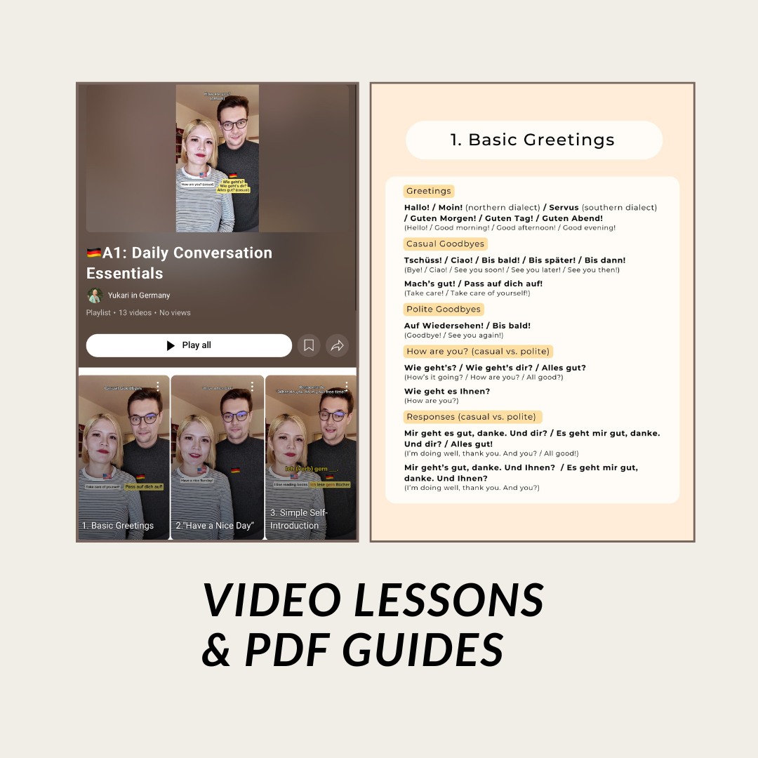 🇩🇪 A1: Daily Conversation Essentials — Visual Pack